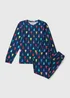 Navy Unisex Christmas Tree Pyjamas - Extra small Image 4