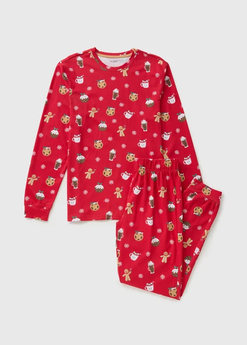 Red Christmas Gingerbread Pyjama Set - Extra small Image 3