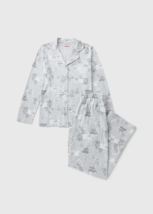 Wondrous Grey Bear Button Up Pyjama Set - Extra small Image 3