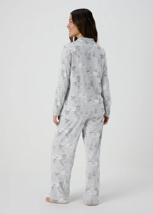 Wondrous Grey Bear Button Up Pyjama Set - Extra small Image 2