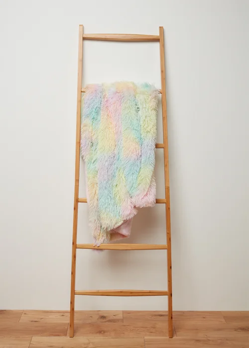 Multicolour Faux Fur Throw Image 1
