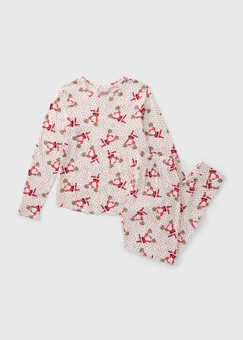 Cream Dancing Santa Family Pyjama Set - Extra small Image 3