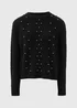 Black Embellished Knitted Jumper - XS Image 4