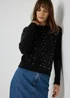 Black Embellished Knitted Jumper - XS Image 1