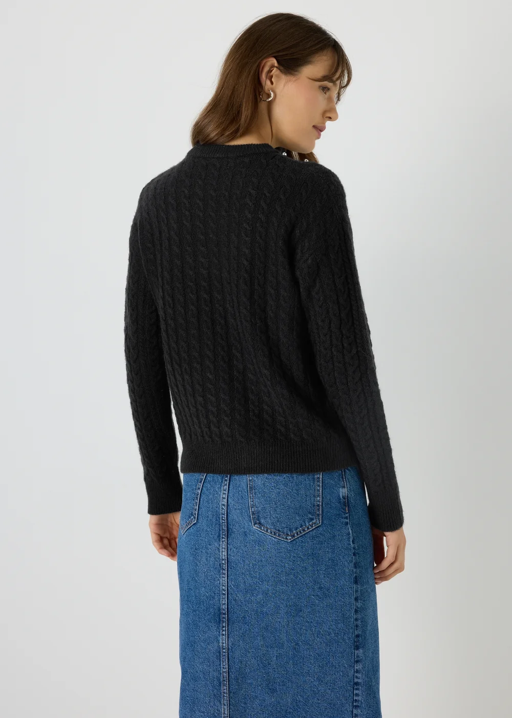 Black Embellished Knitted Jumper - XS Image 2