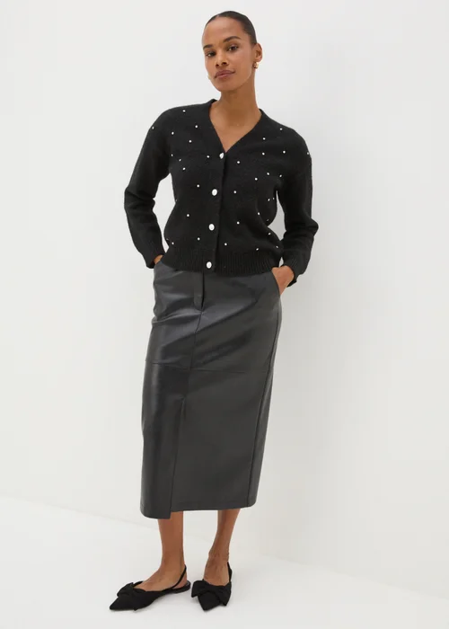Black Embellished Cardigan - XS Image 2
