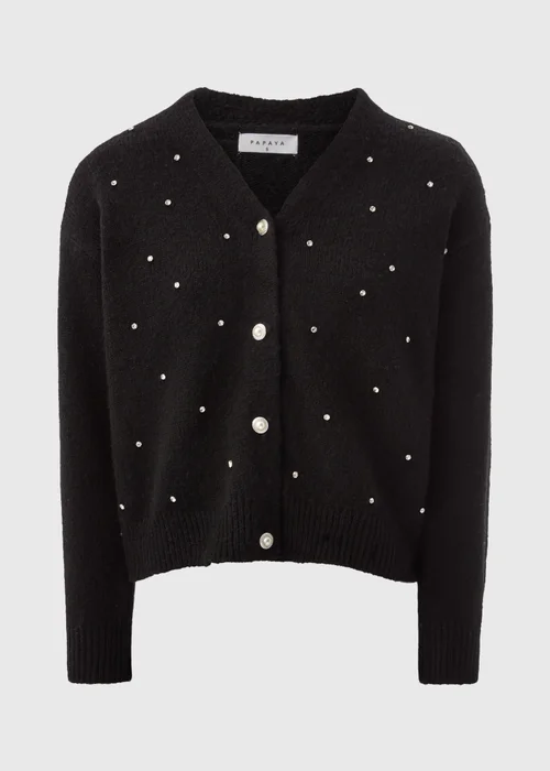 Black Embellished Cardigan - XS Image 4