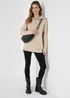 Beige Half Zip Knitted Tunic - XS Image 3