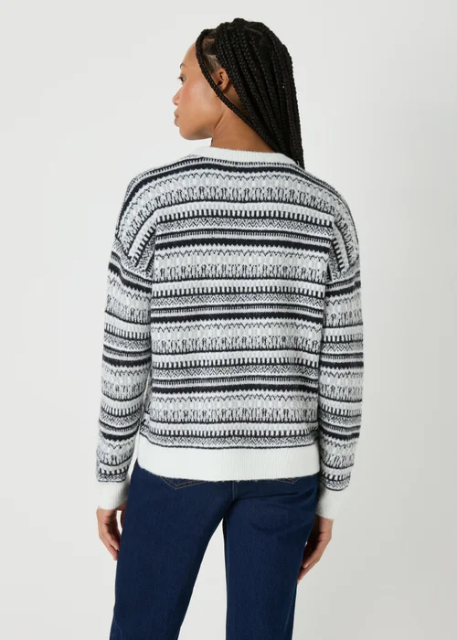 Monochrome Knitted Fairisle Jumper - XS Image 2
