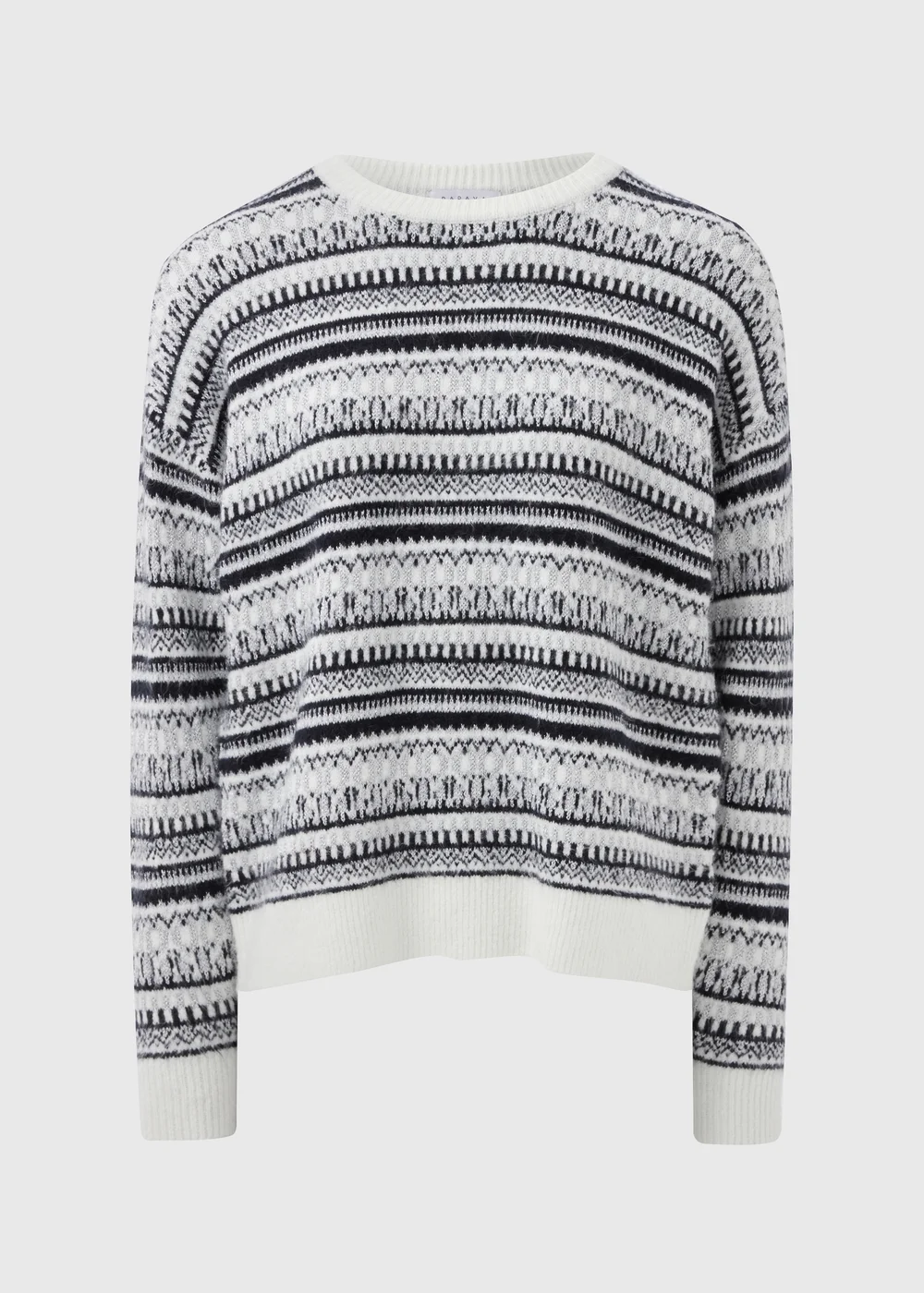 Monochrome Knitted Fairisle Jumper - XS Image 4