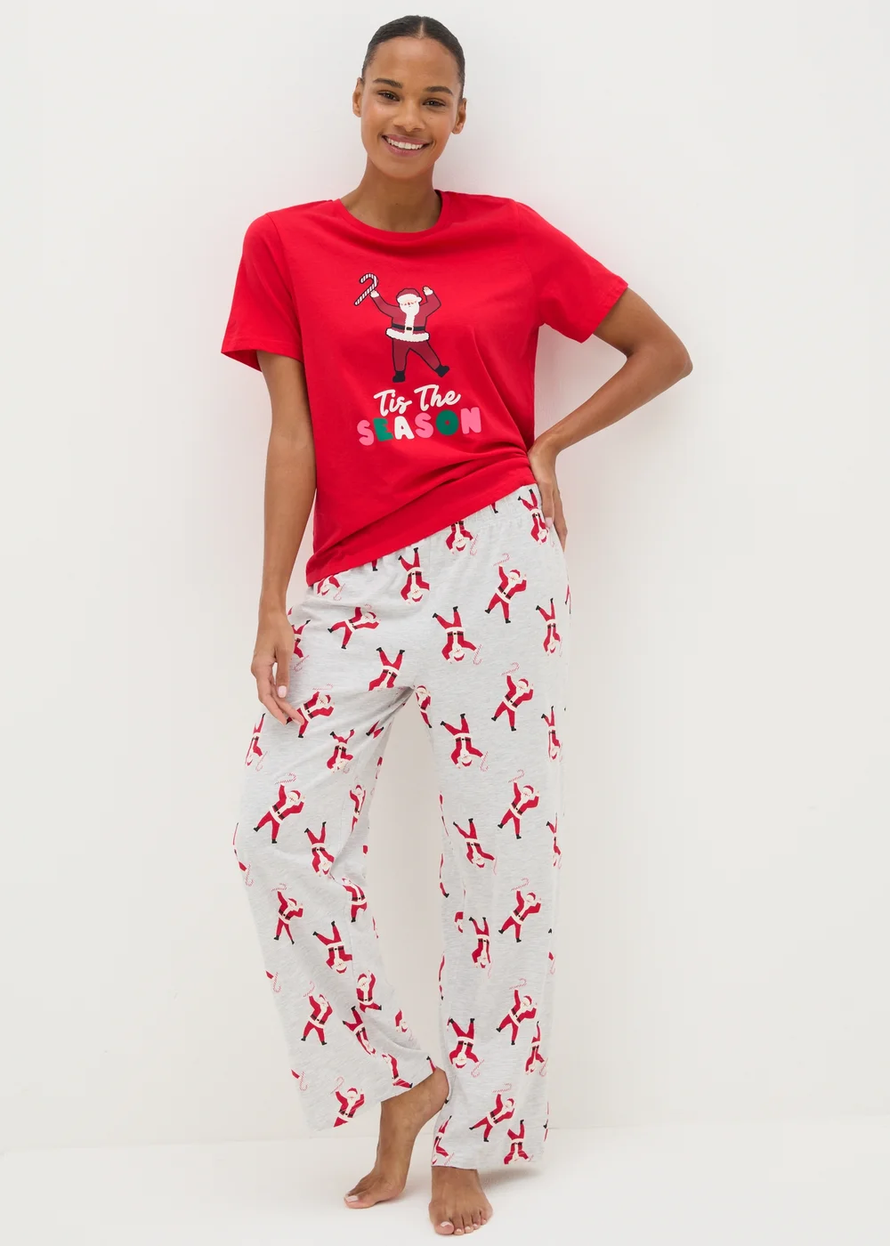 Red Tis The Season Pyjama Set - Extra small Image 1