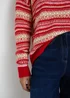 Red Knitted Fairisle Jumper - XS Image 3