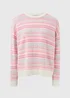 Pink Knitted Fairisle Jumper - XS Image 4