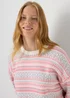 Pink Knitted Fairisle Jumper - XS Image 3