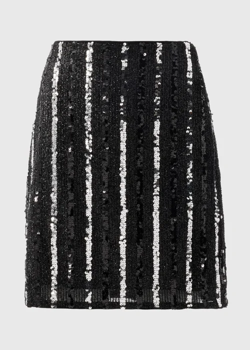 Black Sequin Mini Skirt - 8 Image 4