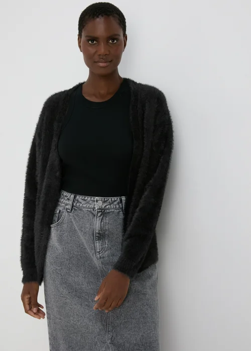 Black Fluffy Cardigan - XS Image 1
