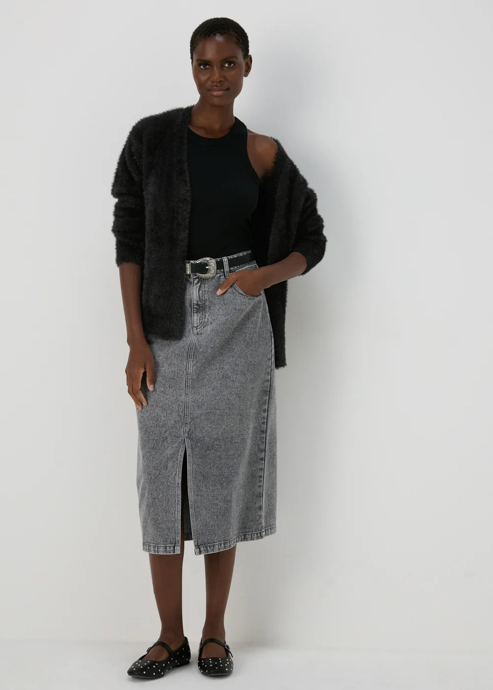 Black Fluffy Cardigan - XS Image 4