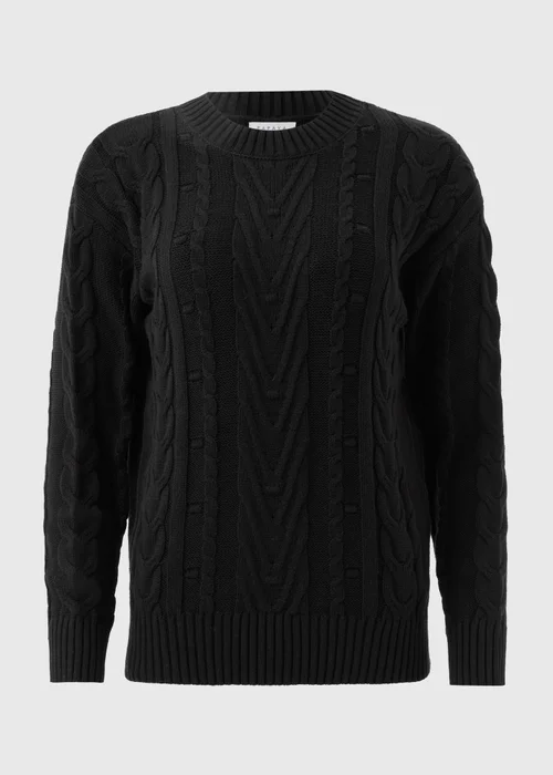Black Cable Knit Jumper - XS Image 5