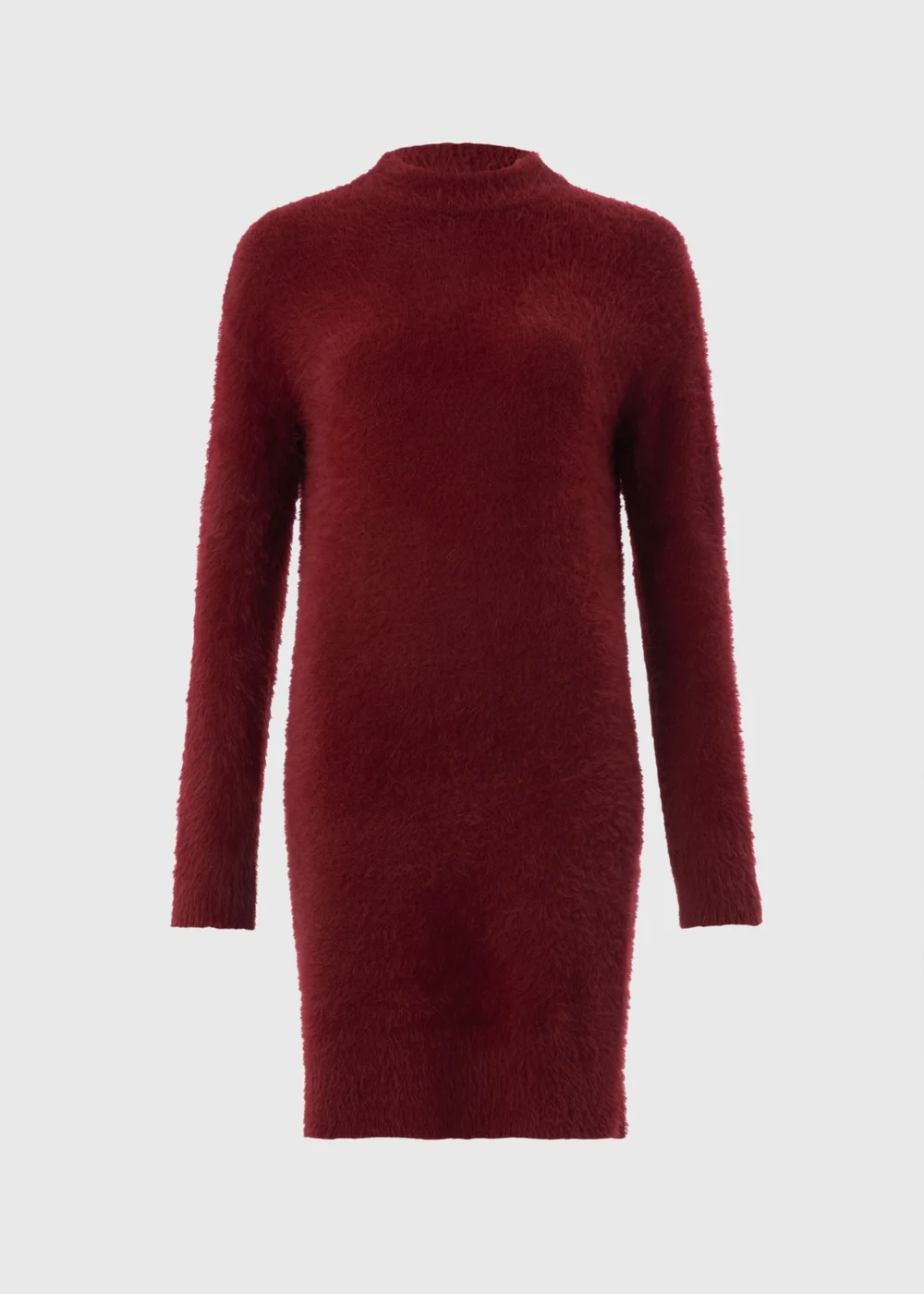 Burgundy Feather Jumper Mini Dress - XS Image 4