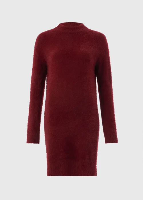Burgundy Feather Jumper Mini Dress - XS Image 4