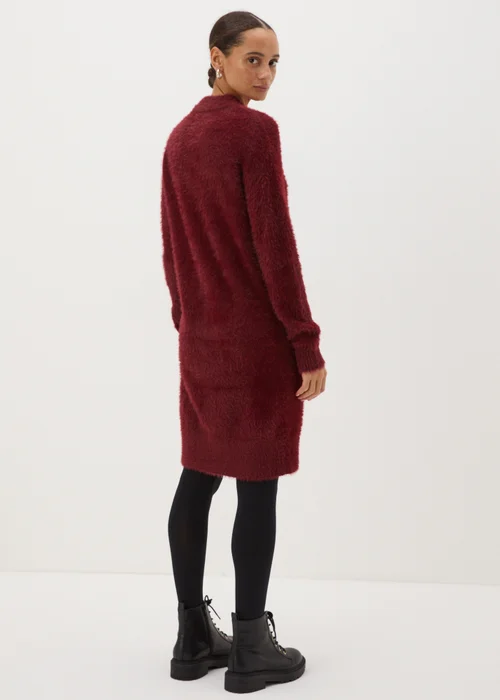 Burgundy Feather Jumper Mini Dress - XS Image 2