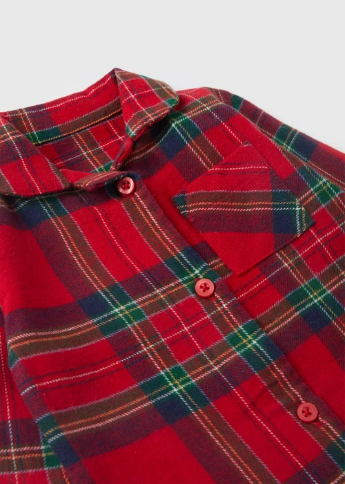 Baby Red Check Christmas Romper (Newborn-18mths) - 0-3 months Image 2