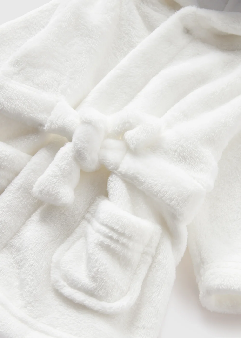 Baby White Soft Dressing Gown (Newborn-18mths) - Age 0 - 3 Months Image 2