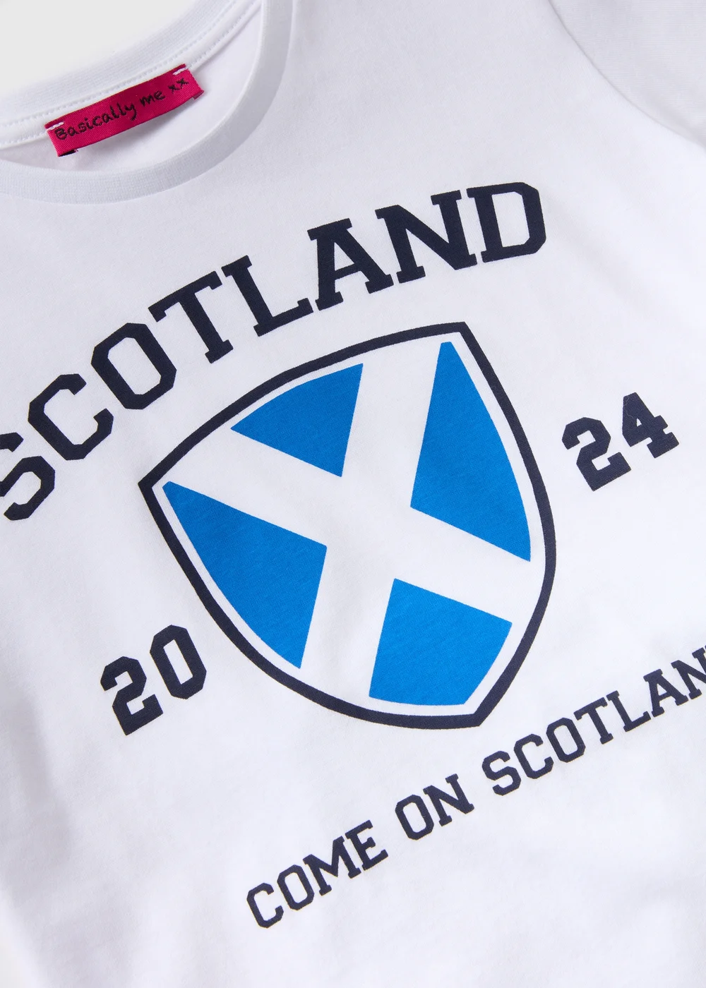 Kids White Scotland Top & Short Pyjama Set (18mths-13yrs) - Age 18 - 23 Months Image 2
