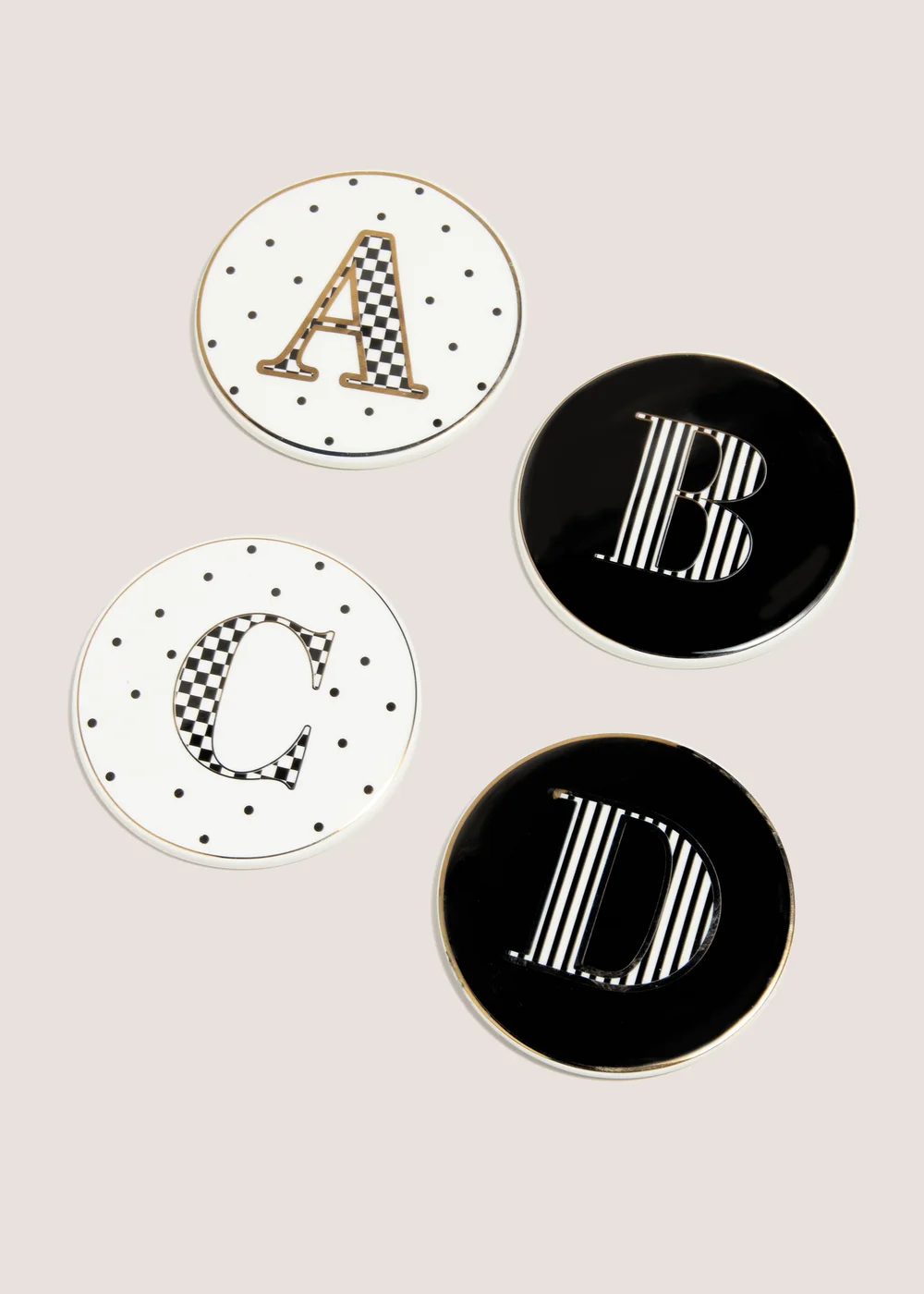 Mono Alphabet Coasters - S Image 1
