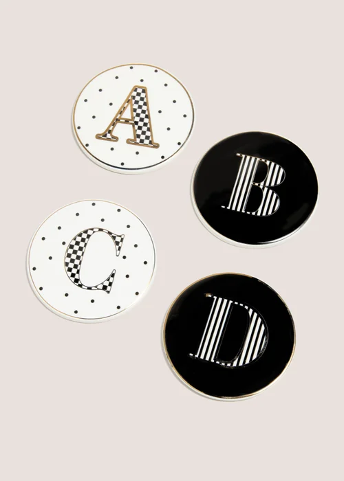 Mono Alphabet Coasters - S Image 1