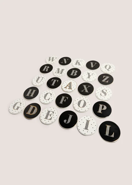 Mono Alphabet Coasters - S Image 2
