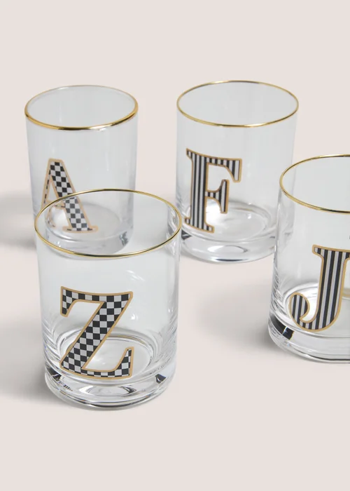 Gold Check Alphabet Glasses - S Image 2