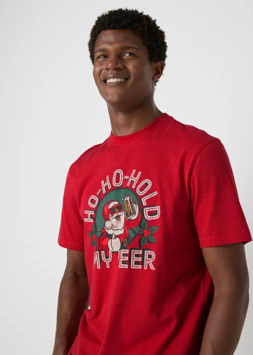 Red Christmas Beer T-Shirt - XS Image 1