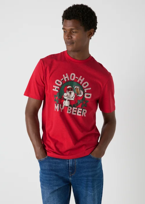 Red Christmas Beer T-Shirt - XS Image 3