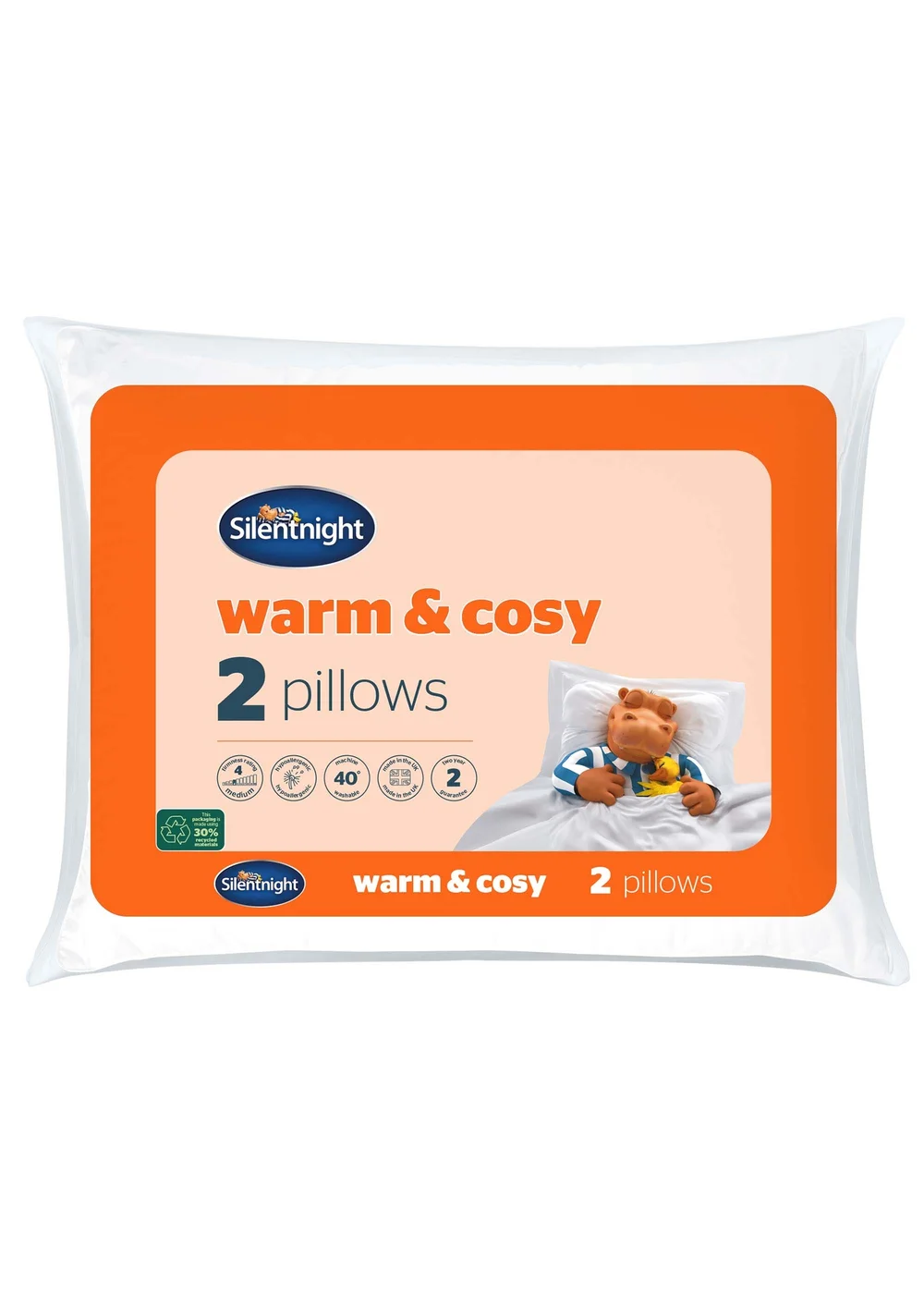 Silentnight 2 Pack Warm & Cosy Pillows Image 1