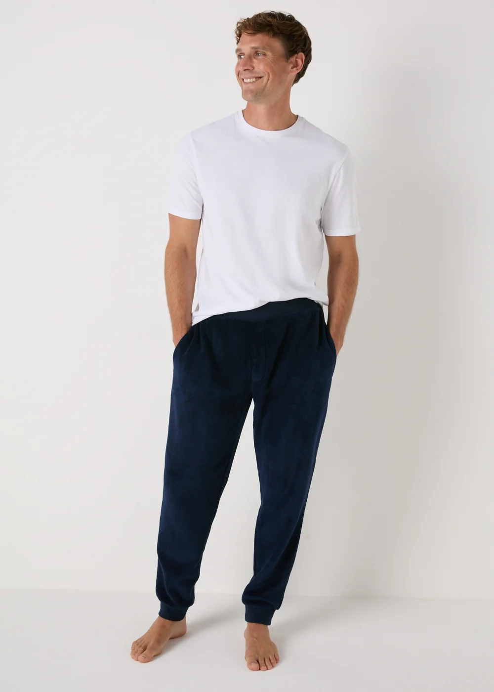 Navy Fleece Pyjama Bottoms - Extra small Image 1