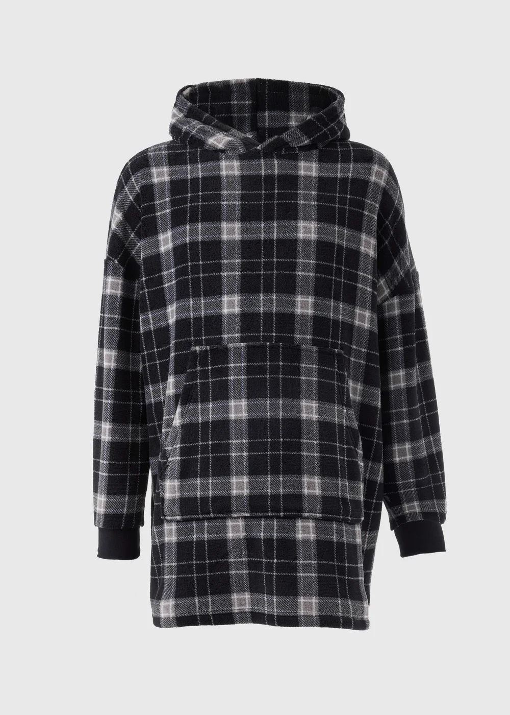 Grey Check Winter Snuggle Hoodie - Extra small Image 3