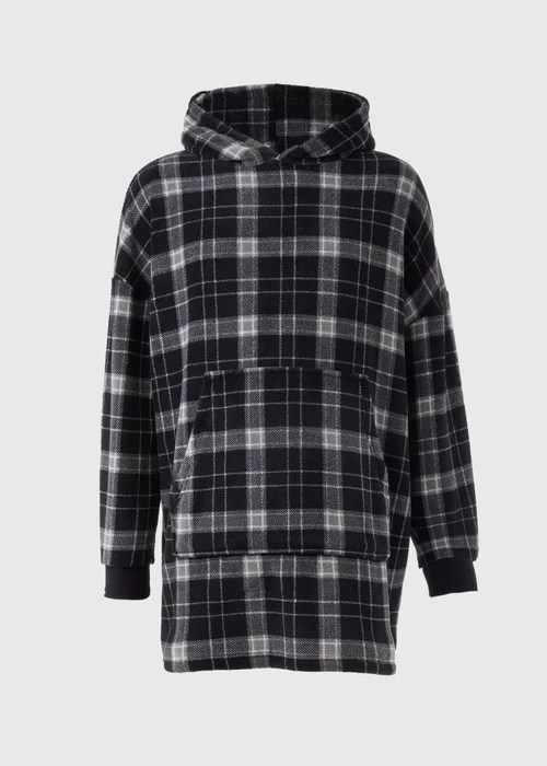 Grey Check Winter Snuggle Hoodie - Extra small Image 3