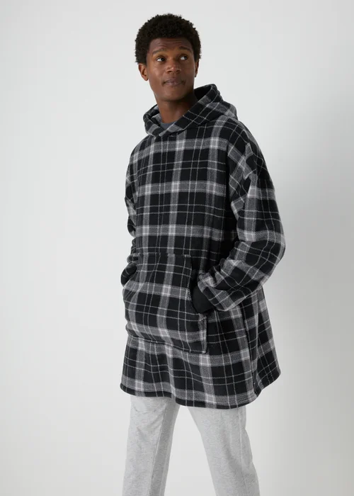 Grey Check Winter Snuggle Hoodie - Extra small Image 1