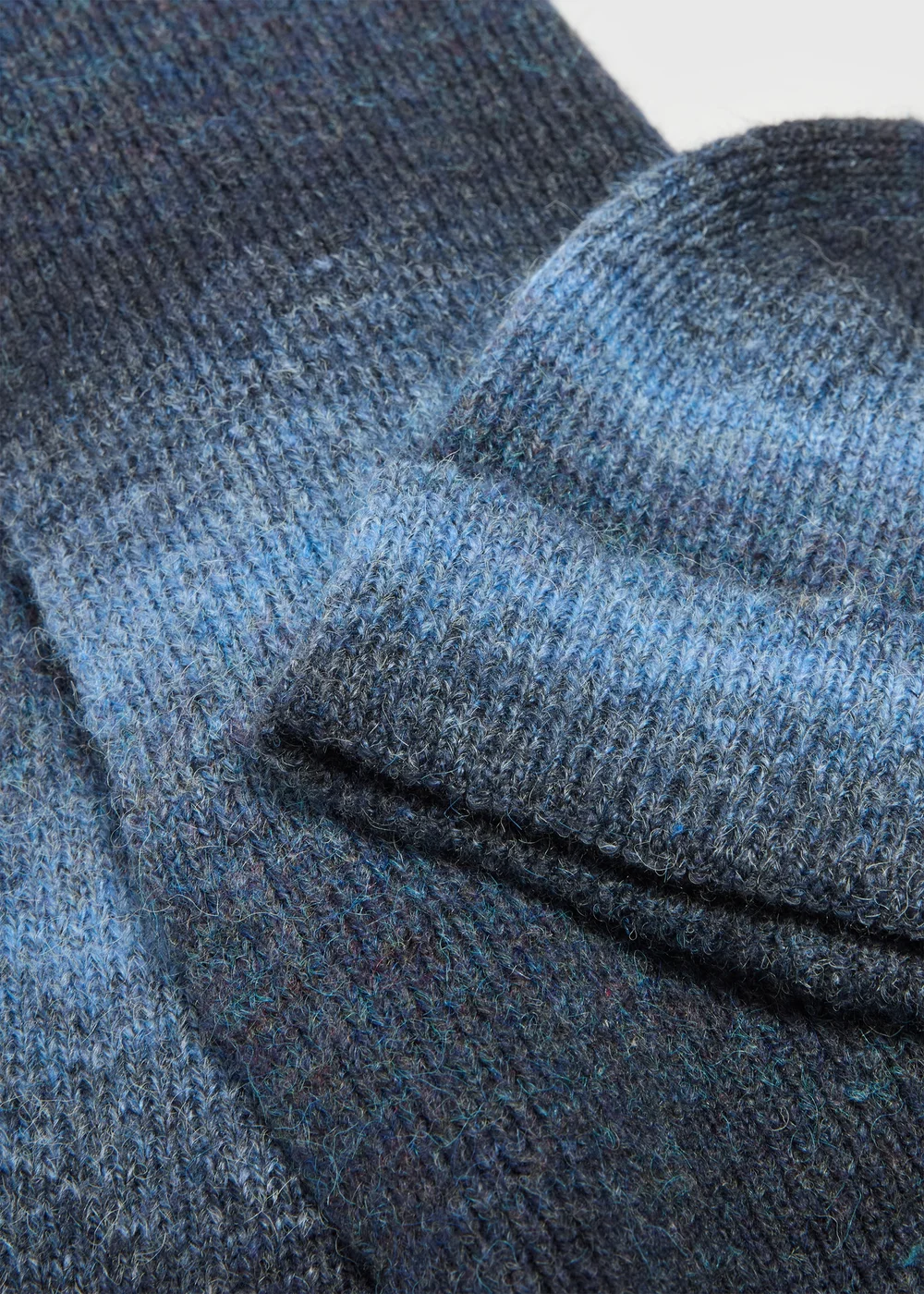 Navy Ombre Hat & Scarf Set - One Size Image 2