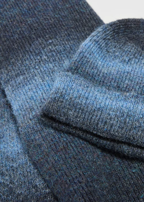 Navy Ombre Hat & Scarf Set - One Size Image 2