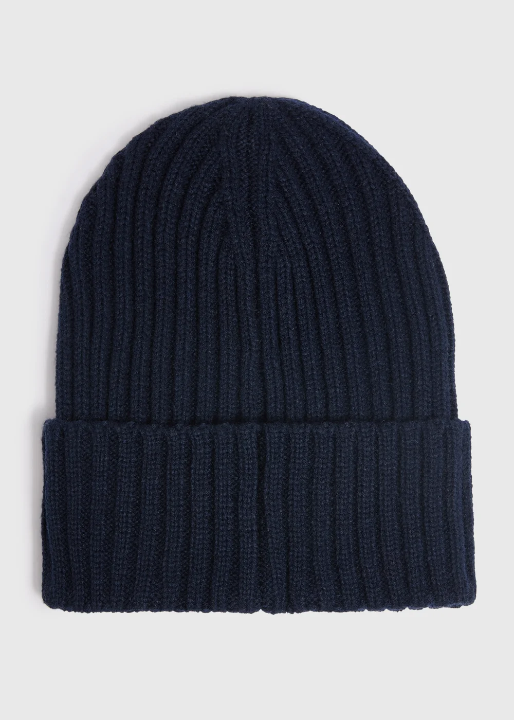 Navy Thick Ribbed Essential Beanie - One Size Image 1