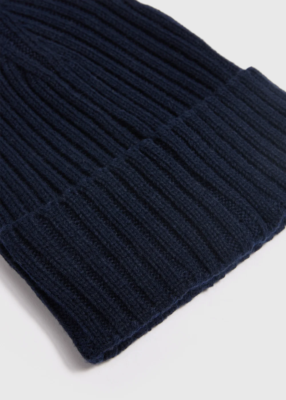 Navy Thick Ribbed Essential Beanie - One Size Image 2