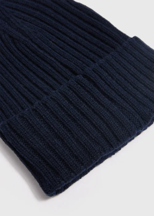 Navy Thick Ribbed Essential Beanie - One Size Image 2
