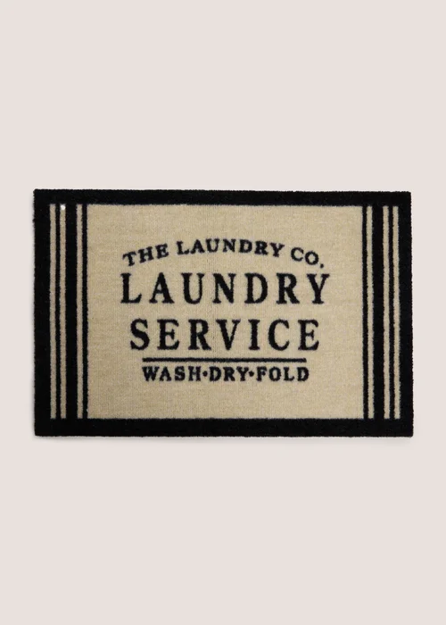 Cream Laundry Door Mat Image 1