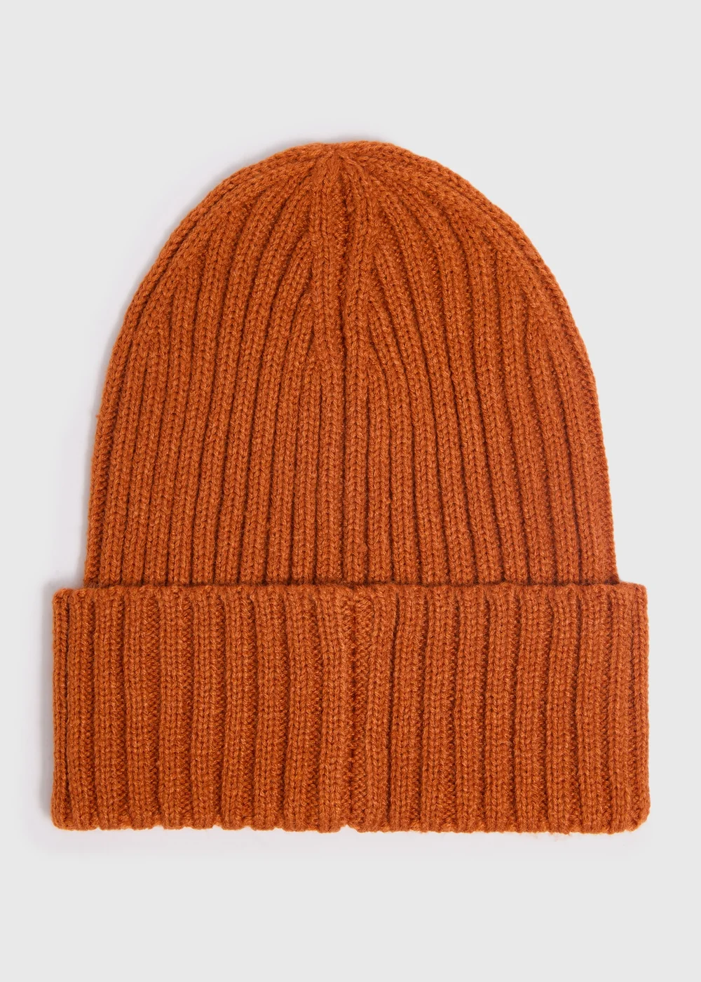 Rust Thick Ribbed Essential Beanie - One Size Image 1