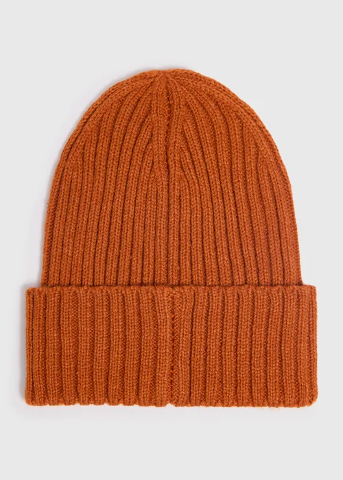 Rust Thick Ribbed Essential Beanie - One Size Image 1