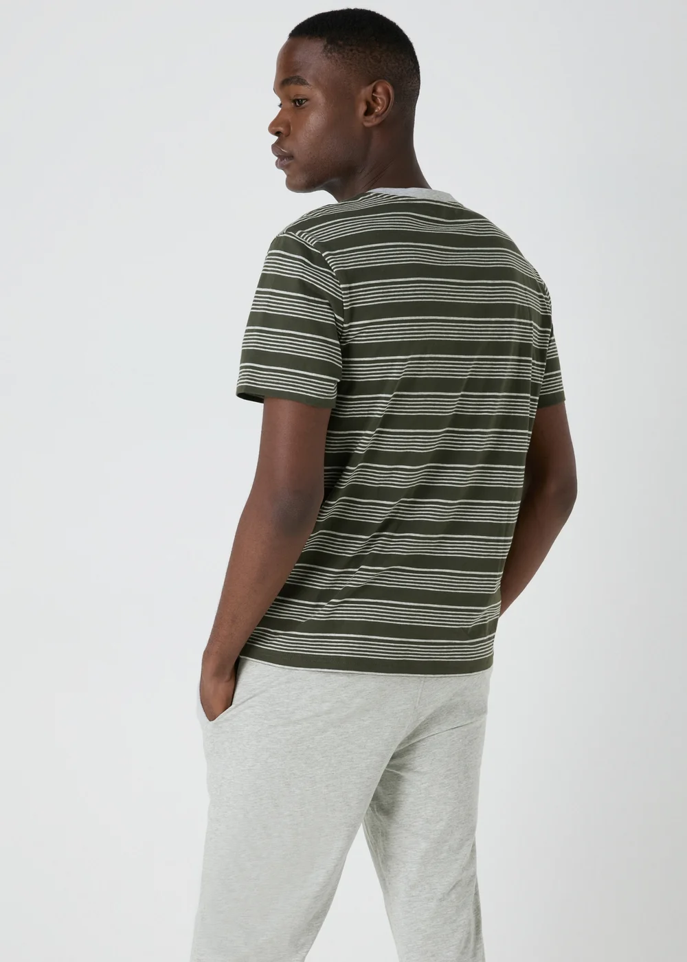 Khaki Stripe Pyjama Set - Extra small Image 2