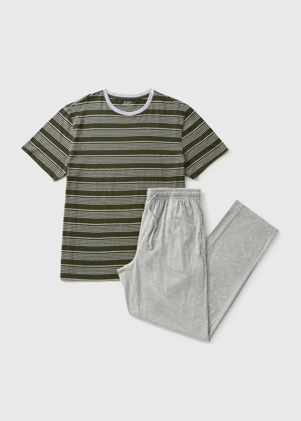 Khaki Stripe Pyjama Set - Extra small Image 3