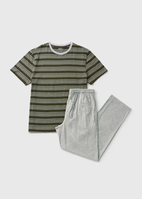 Khaki Stripe Pyjama Set - Extra small Image 3